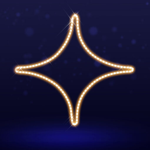 Светодиодный мотив SIRIUS, новогодняя уличная светящая игрушка на елку