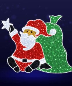 Світлодіодна фотозона САНТА, новорічна світлодіодна декорація, Новорічна світлодіодна декрація