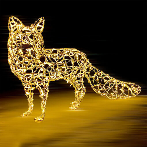 Світлодіодна фігура лисиця, вуличні світлодіодні декорації