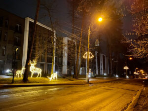 Праздничная иллюминация ЖК Forest Park г.Киев