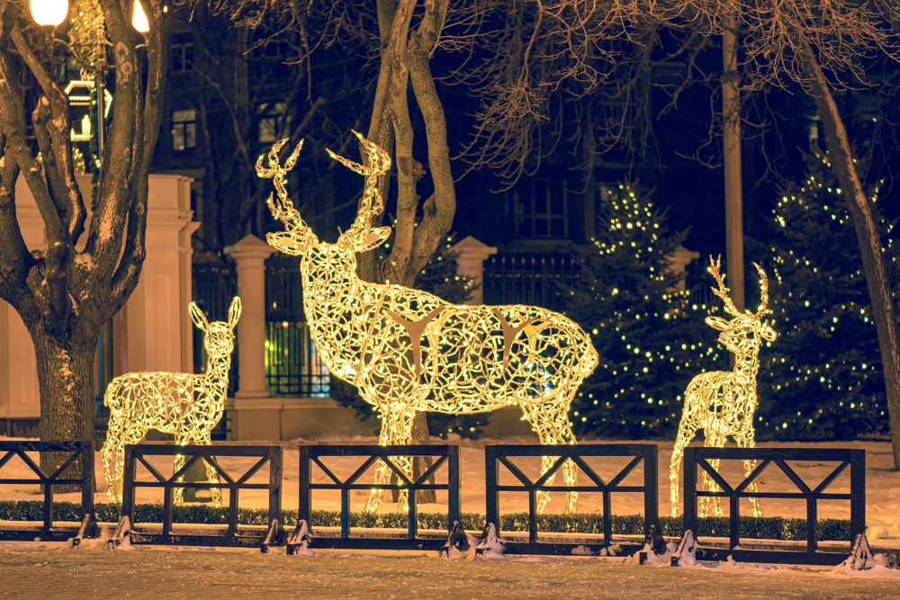 Світлодіодні олені в парку імені М. Горького м.Харків