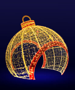 Світлова декорація ЯЛИНКОВА КУЛЯ З ПРОХОДОМ, купити новорічні світлодіодні фігури