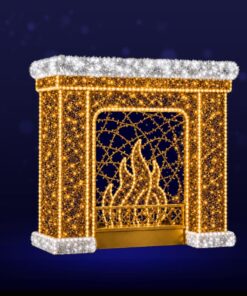 Світлодіодна декорація КАМІН 820-011 для вуличного новорічного оформлення